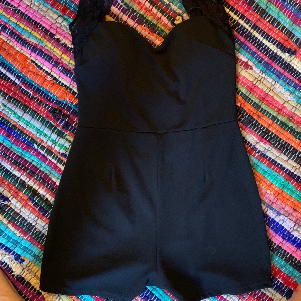 Black Lace Romper